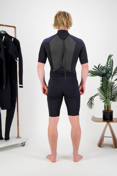 Classic Mens 2mm Backzip Springsuit - Navy